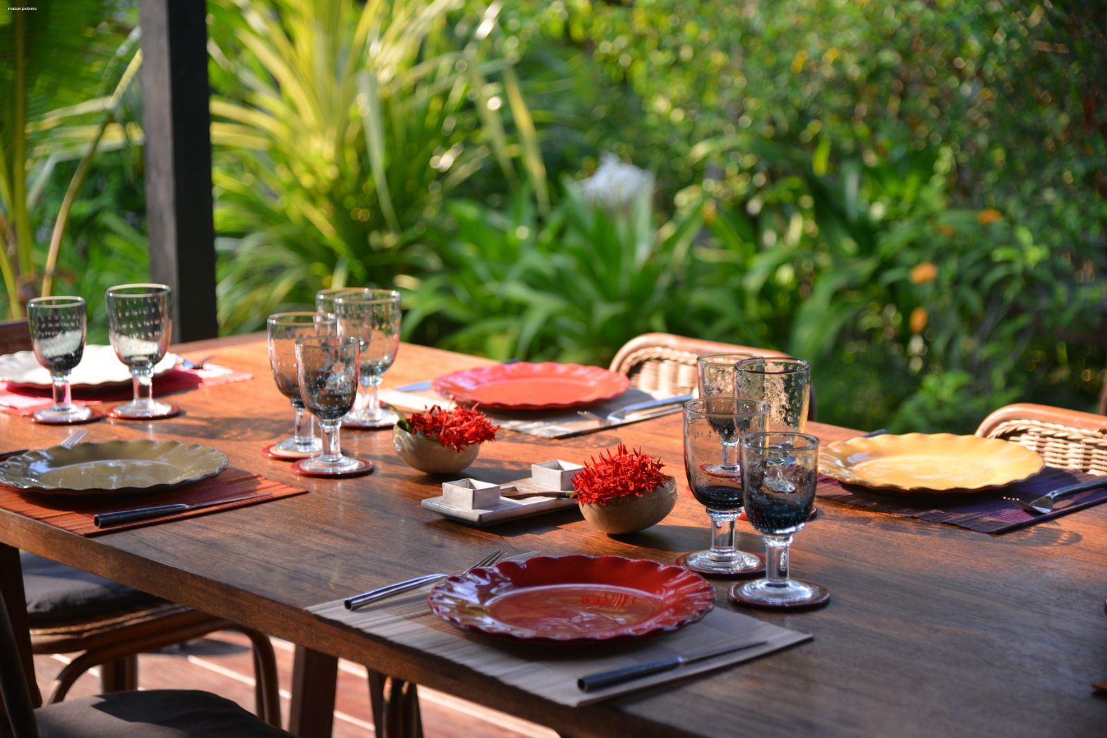 Lunch table at Maison Polanka in Cambodia's Siem Reap