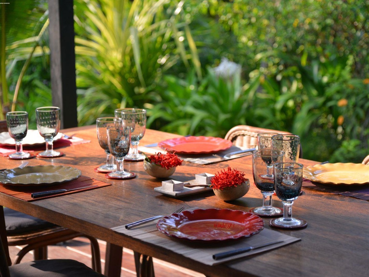 Lunch table at Maison Polanka in Cambodia's Siem Reap