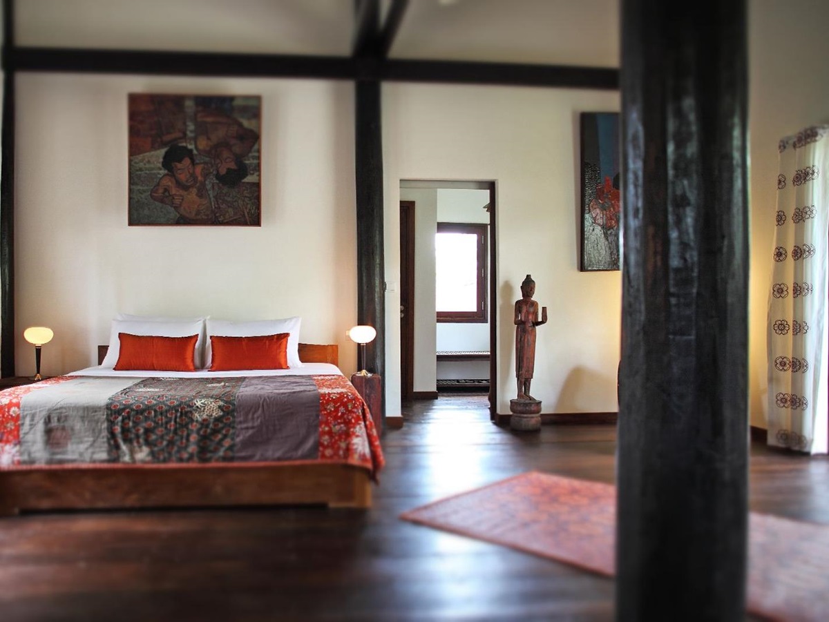 Orange guest suite at Maison Polanka in Cambodia's Siem Reap