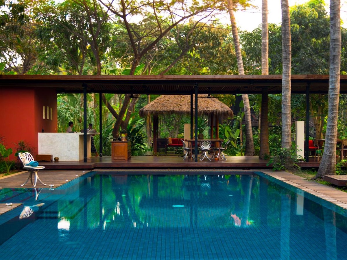 Sala restaurant at daytime at Maison Polanka in Cambodia's Siem Reap