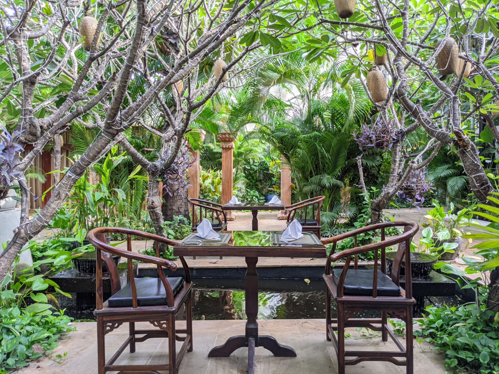 Melea restaurant seating area at Palace Gate Hotel in Phnom Penh, Cambodia