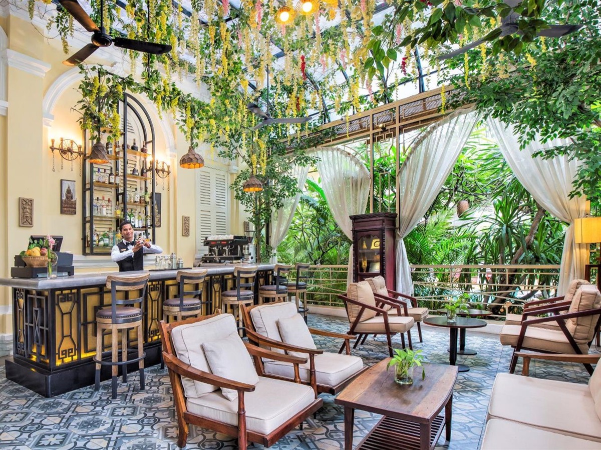 The Orchid Bar at Palace Gate Hotel in Phnom Penh, Cambodia