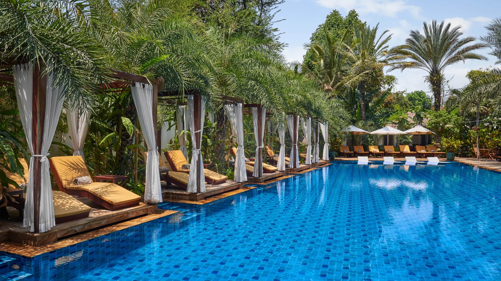 Poolside at Palace Gate Hotel in Phnom Penh, Cambodia