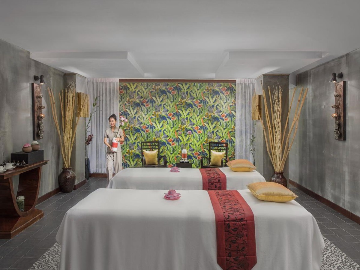 Spa beds at Palace Gate Hotel in Phnom Penh, Cambodia