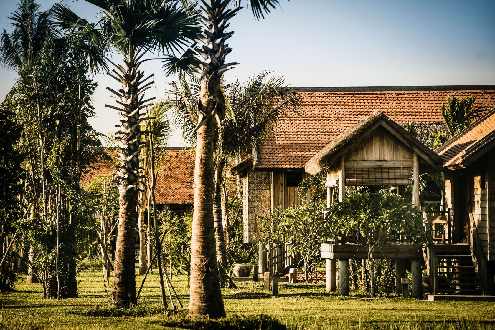 Gardens surrounding Phum Baitang hotel in Cambodia