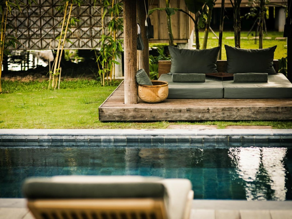 Villa and pool at Phum Baitang hotel in Cambodia