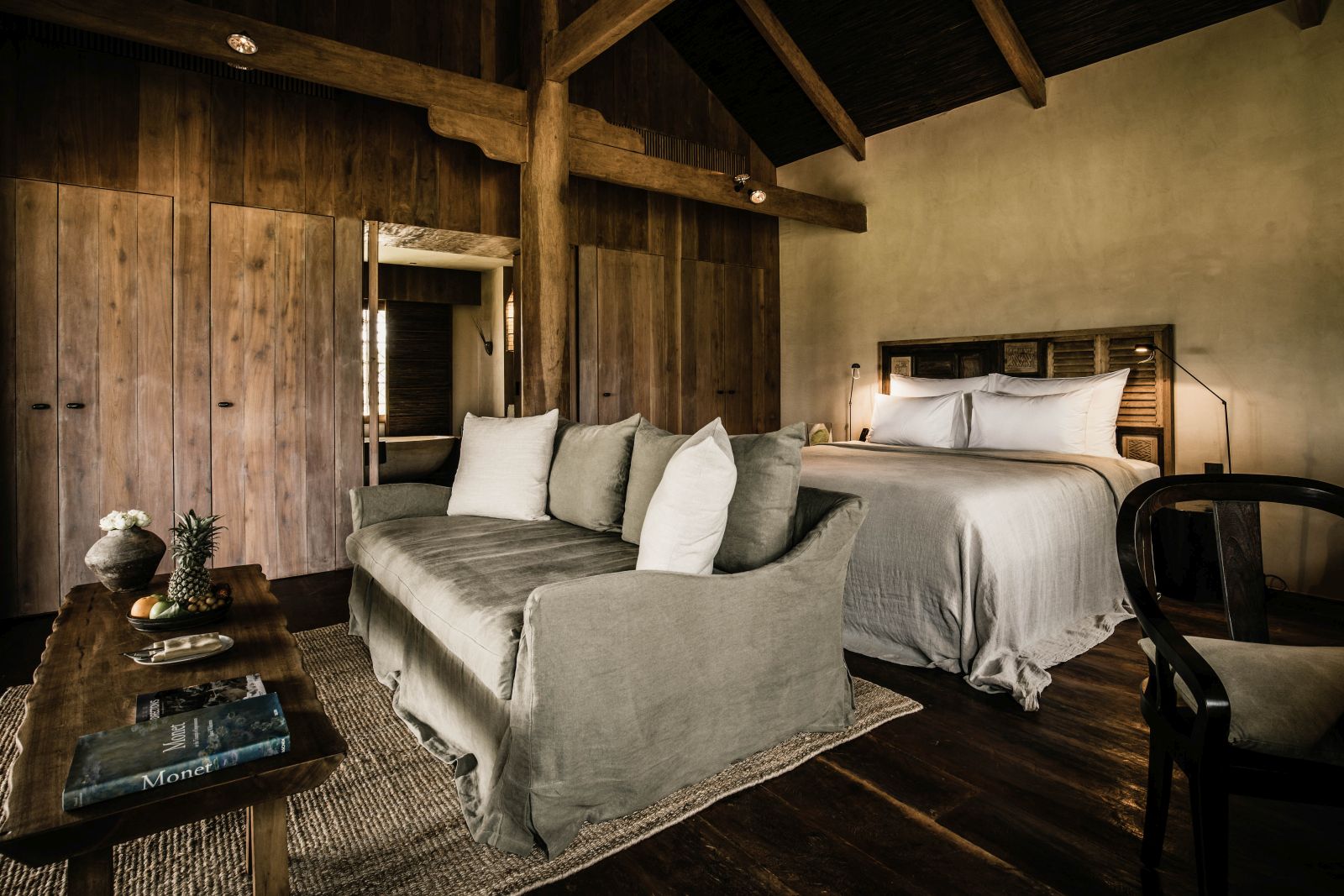 Interior of a guest villa at Phum Baitang hotel in Cambodia