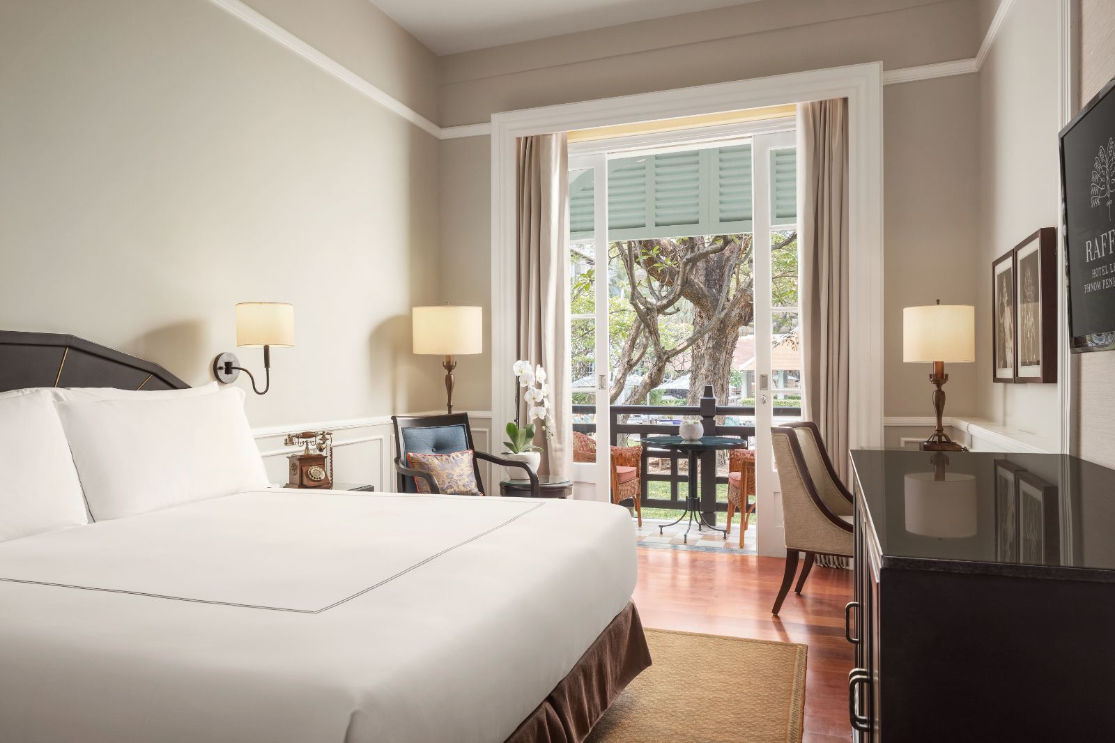 Guest suite at Raffles Le Royal in Phnom Penh, Cambodia