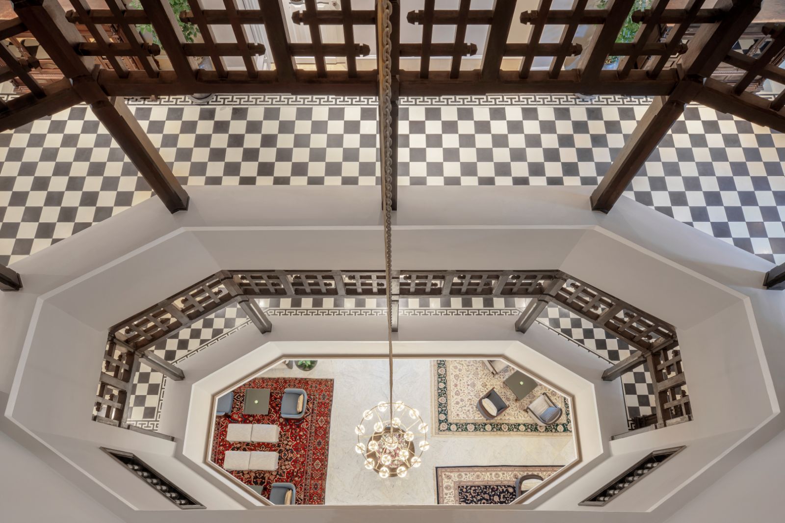 Lobby at Raffles Le Royal in Phnom Penh, Cambodia
