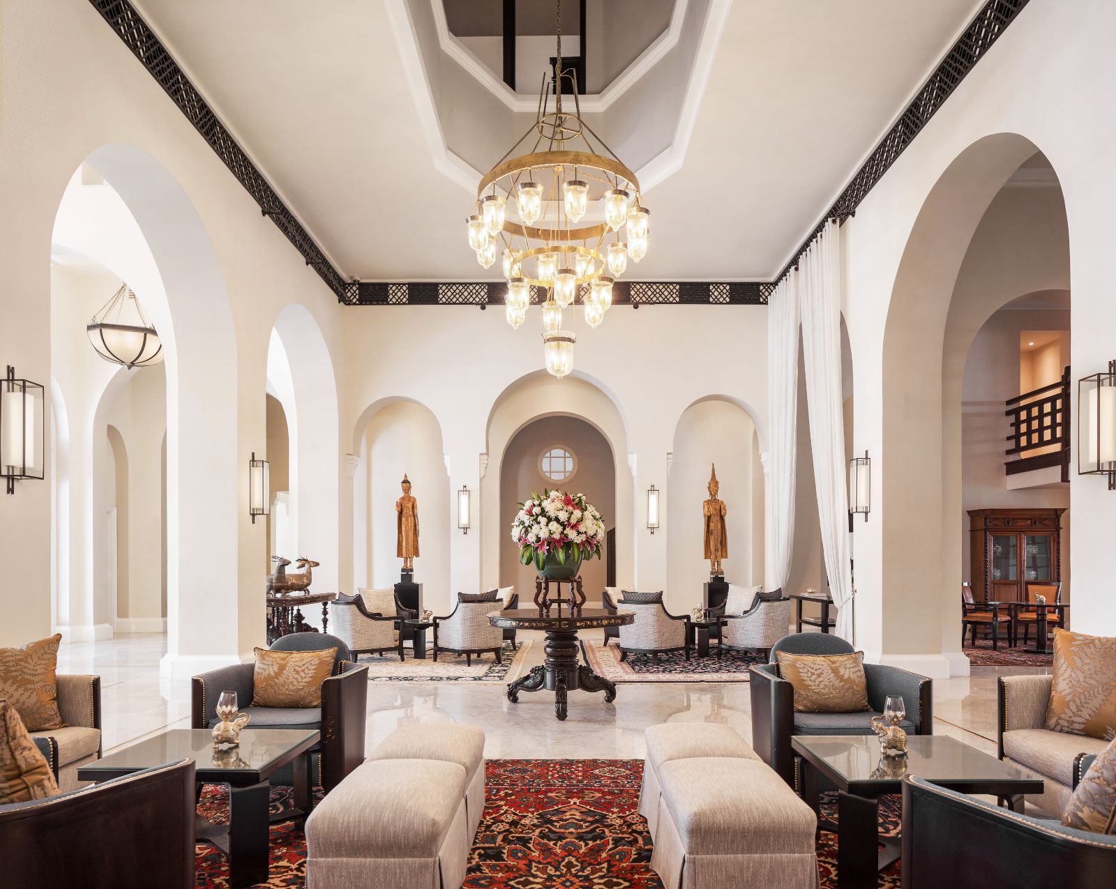 Lounge area at Raffles Le Royal in Phnom Penh, Cambodia