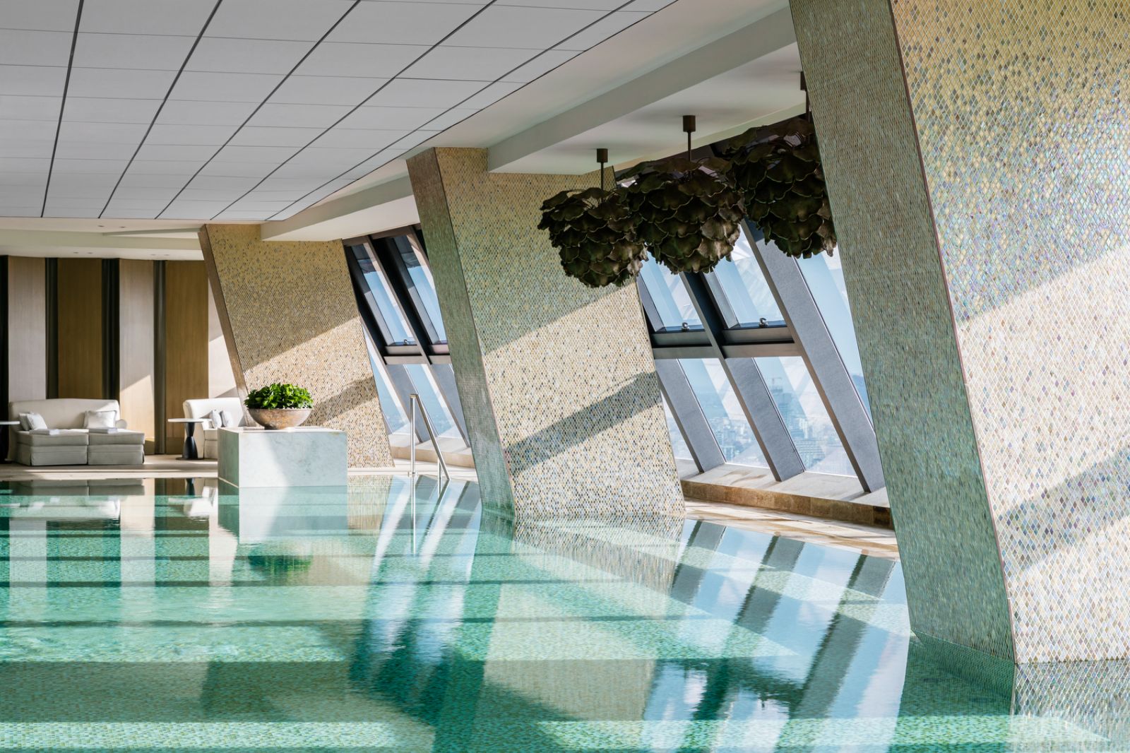 Indoor swimming pool at Rosewood Phnom Penh in Cambodia