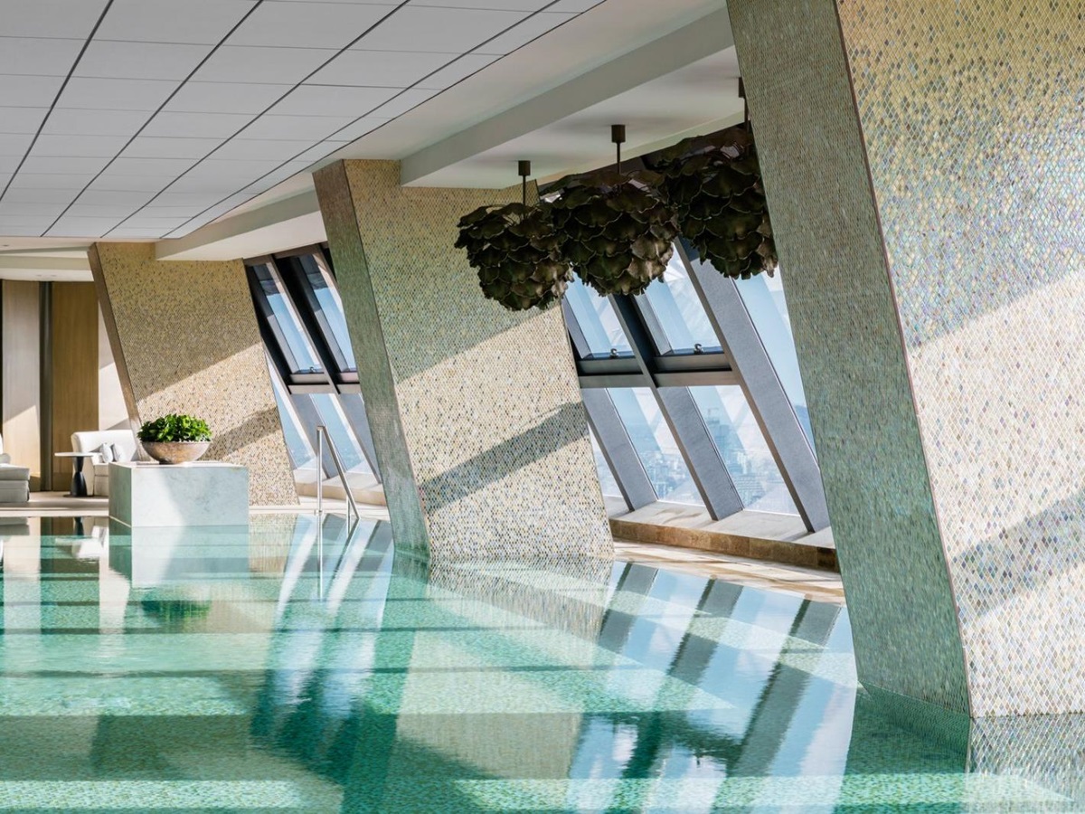 Indoor swimming pool at Rosewood Phnom Penh in Cambodia