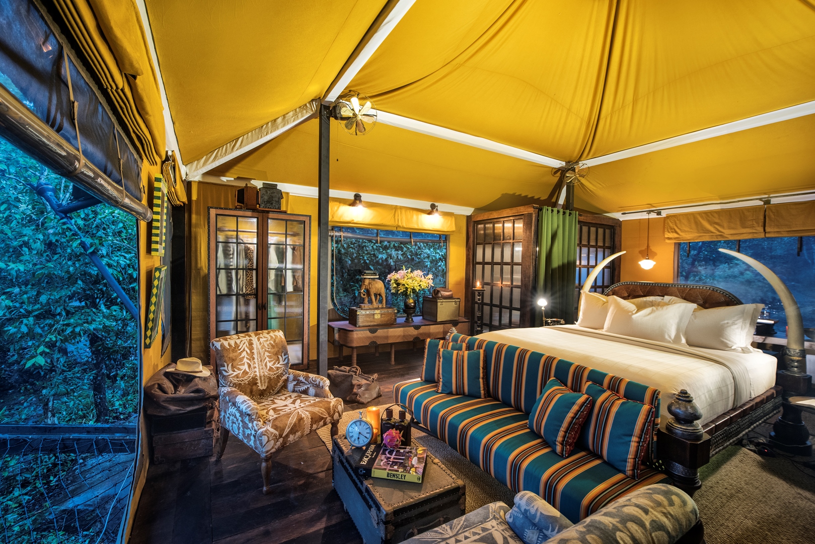 Interior of tent at Shinta Mani Wild, Cambodia