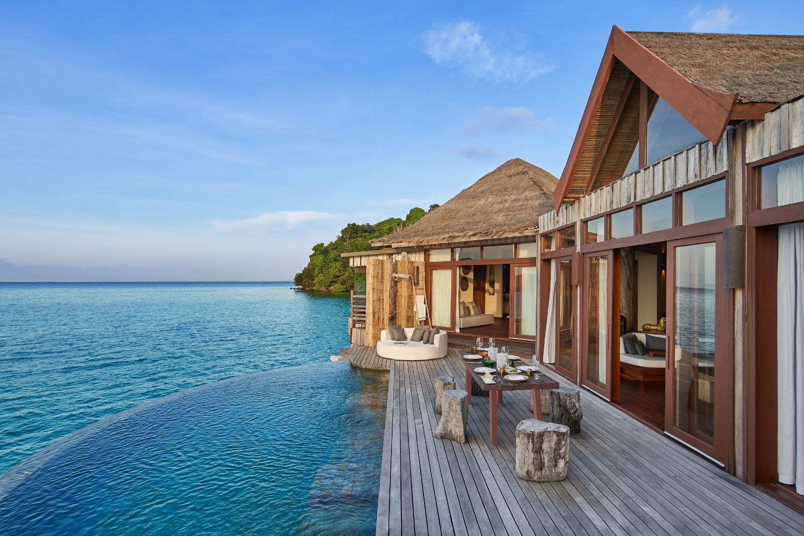 Over water two bedroom vila at luxury resort Song Saa
