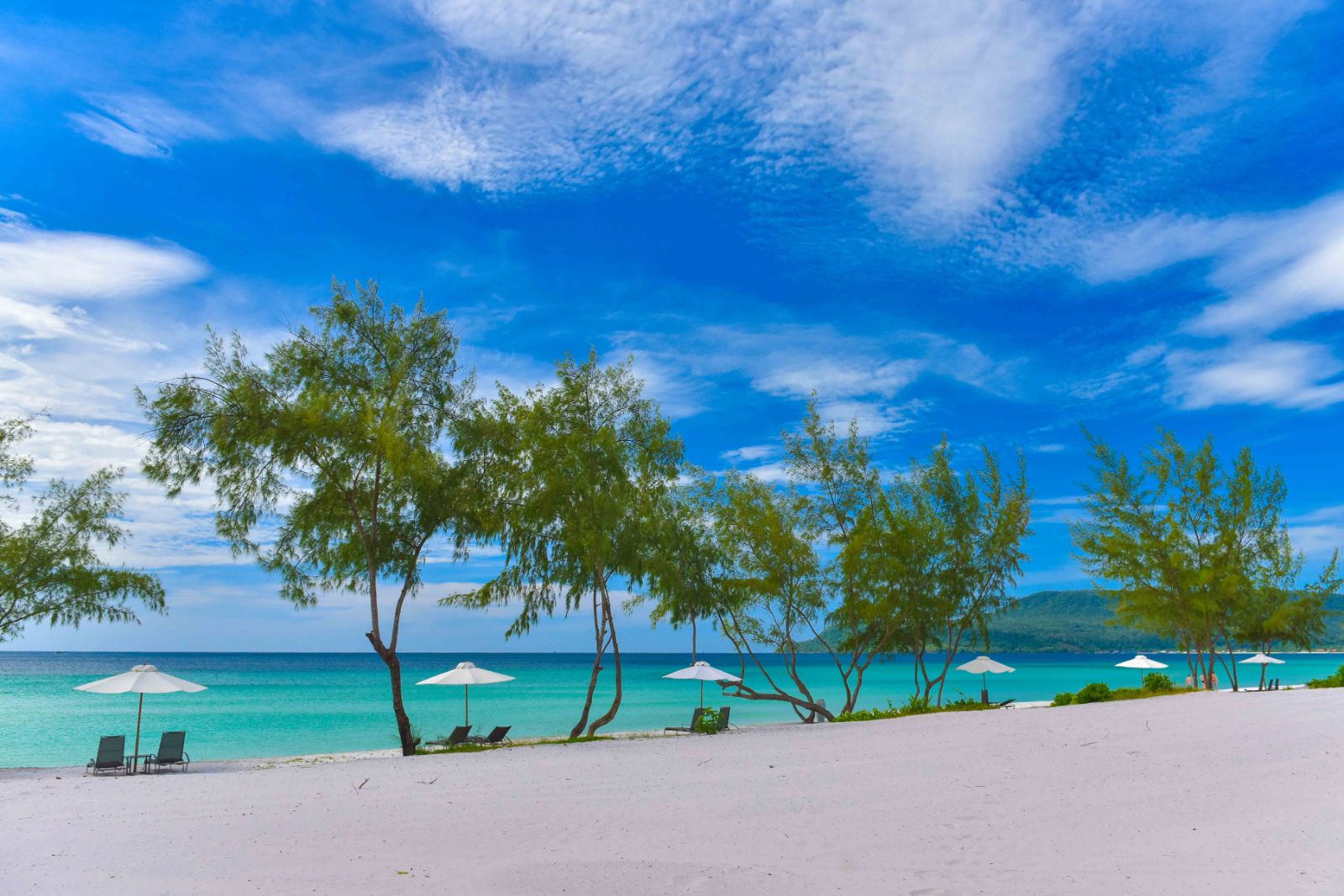 Beachfront at the Royal Sands Resort in Koh Rong, Cambodia