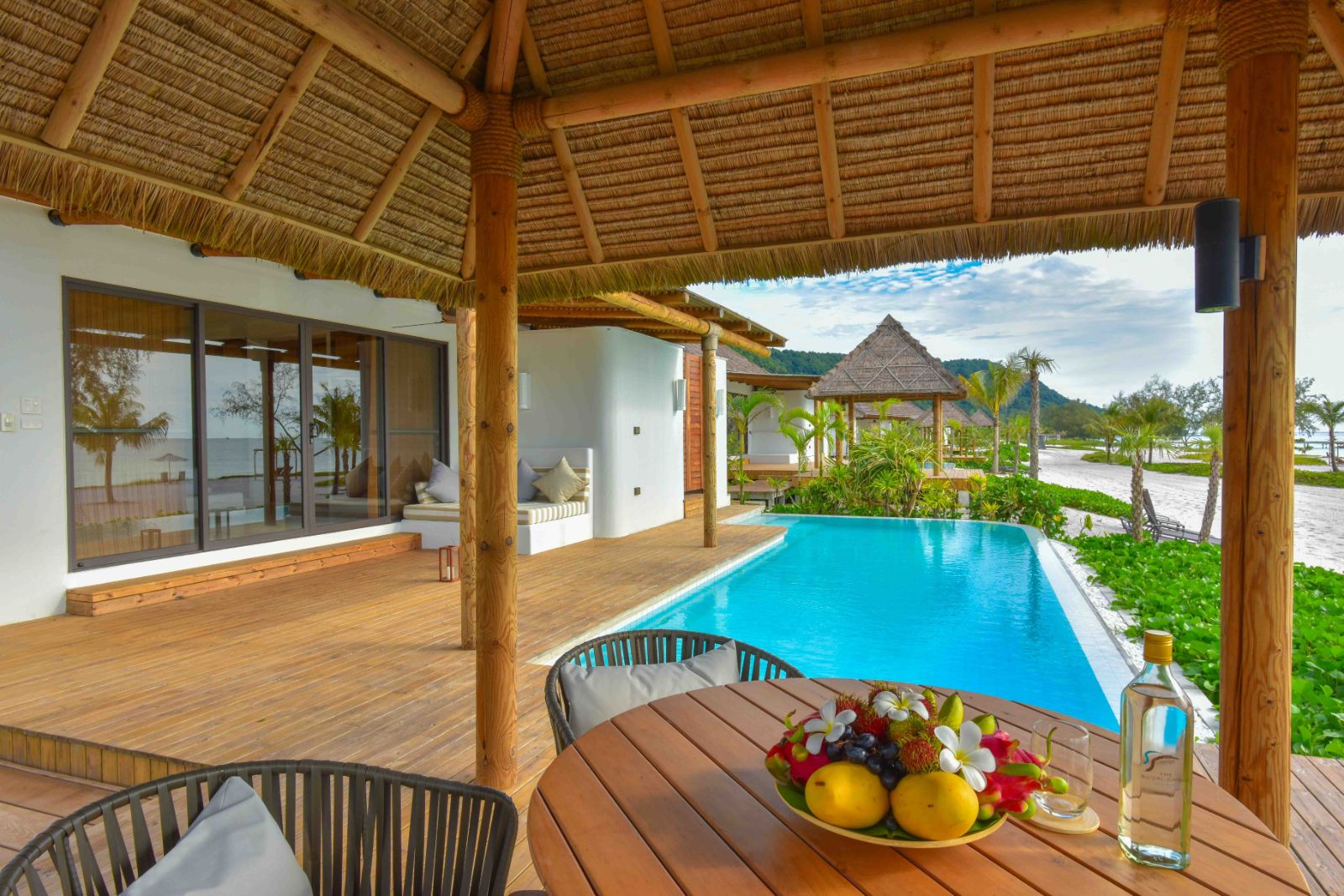 Beachfront pool villa decking at the Royal Sands Resort in Koh Rong, Cambodia
