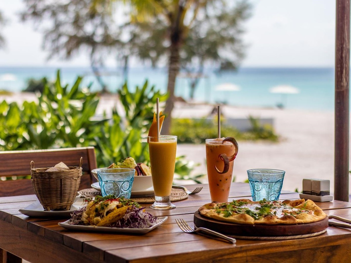 Dining table at the Royal Sands Resort in Koh Rong, Cambodia