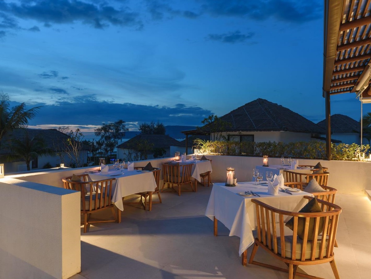 Restaurant at the Royal Sands Resort in Koh Rong, Cambodia