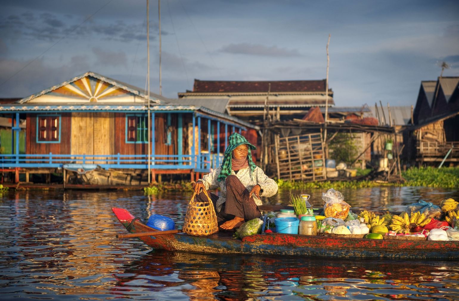 Floating market, Cambodia