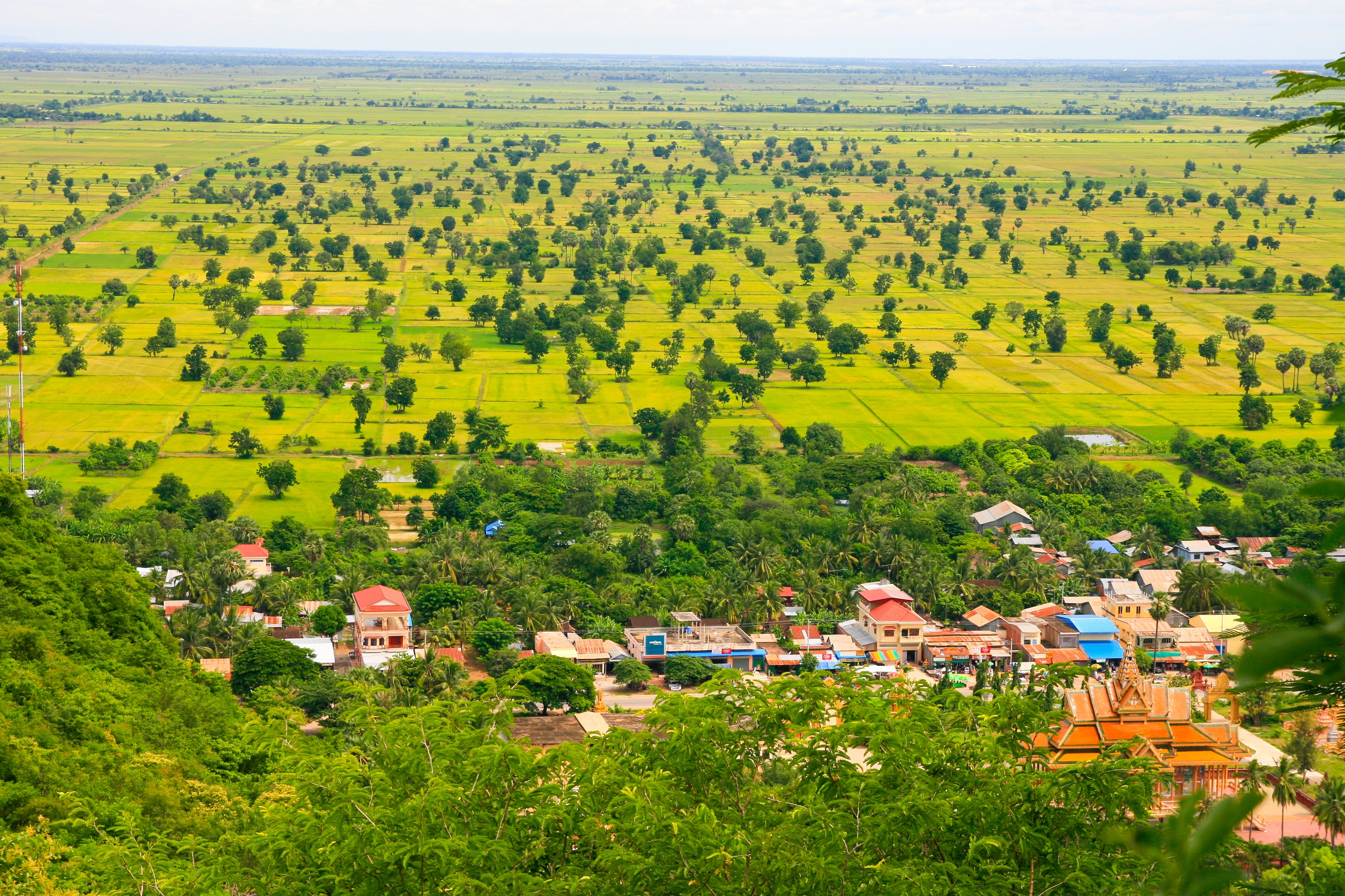 Phonm Sampeau mountain view on Battambang