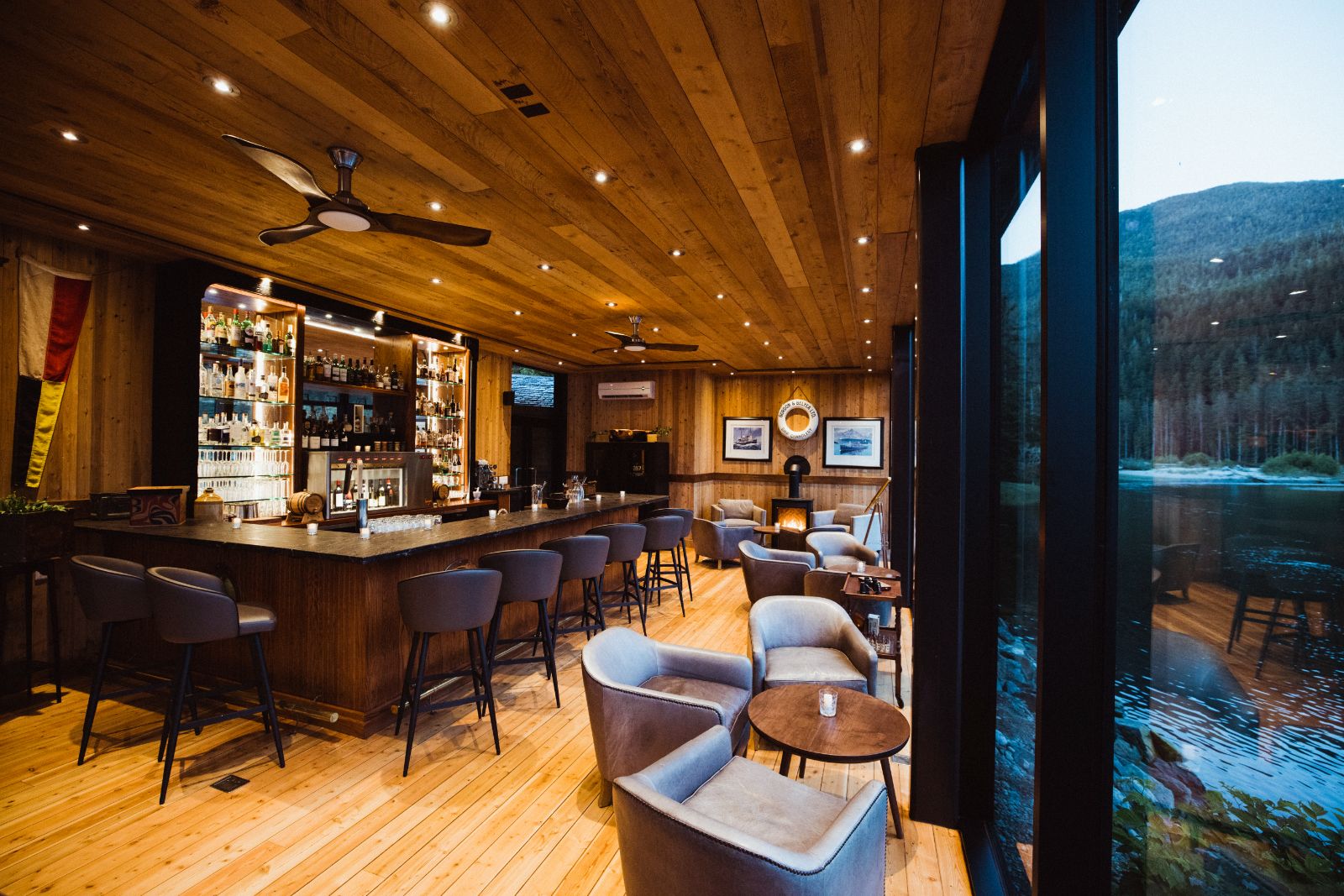 Ivanhoe Bar at Clayoquot Wilderness Resort in Vancouver, Canada