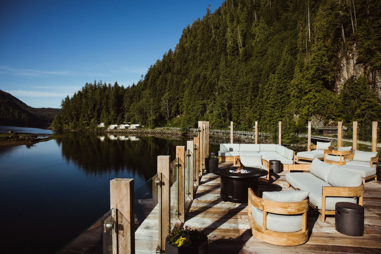 Lodge views at Clayoquot Wilderness Resort in Vancouver, Canada