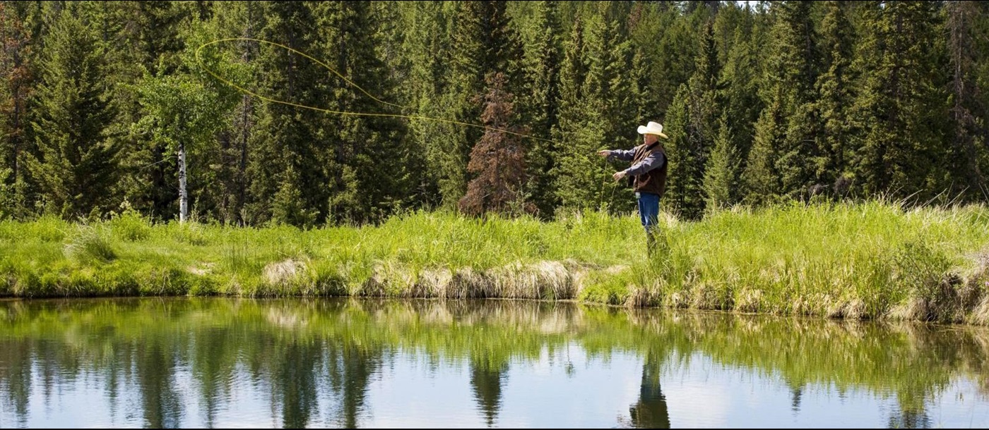 Fly fishing at luxury ranch Echo Valley 