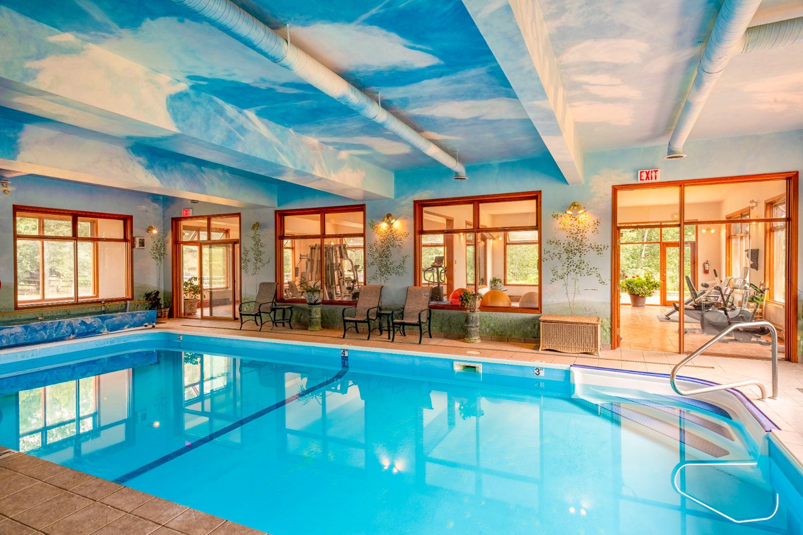 Indoor pool at luxury ranch Echo Valley 