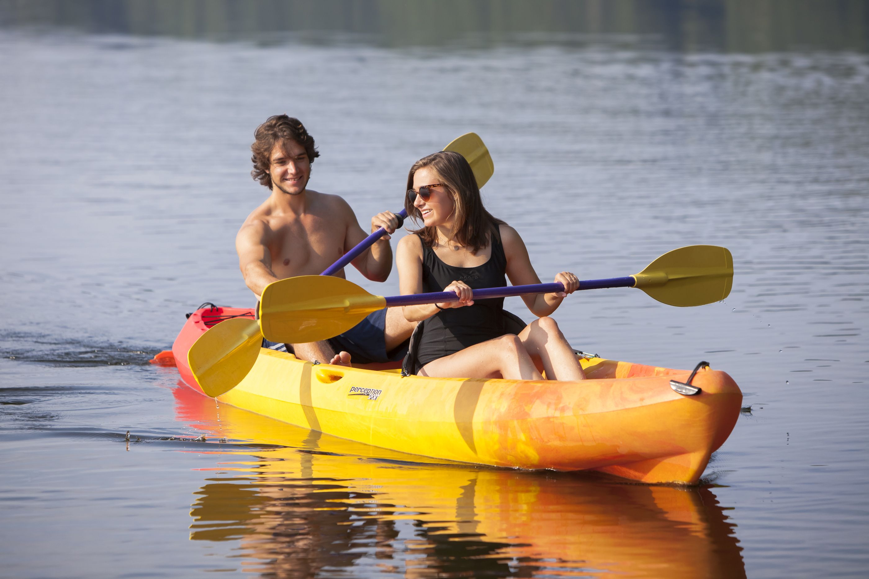 Kayaking at Manoir Hovey, Canada