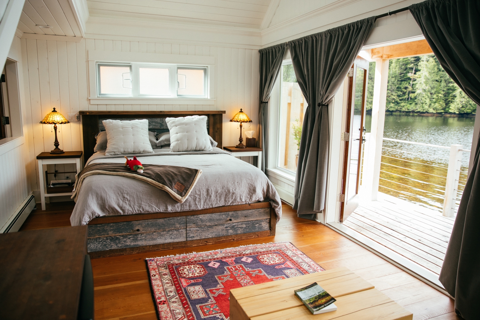 Master bedroom with view of the lake