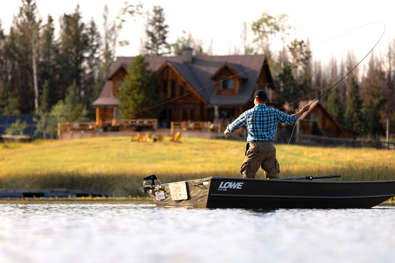 Fly fishing on the grounds of Siwash Lake Ranch in Canada's British Columbia