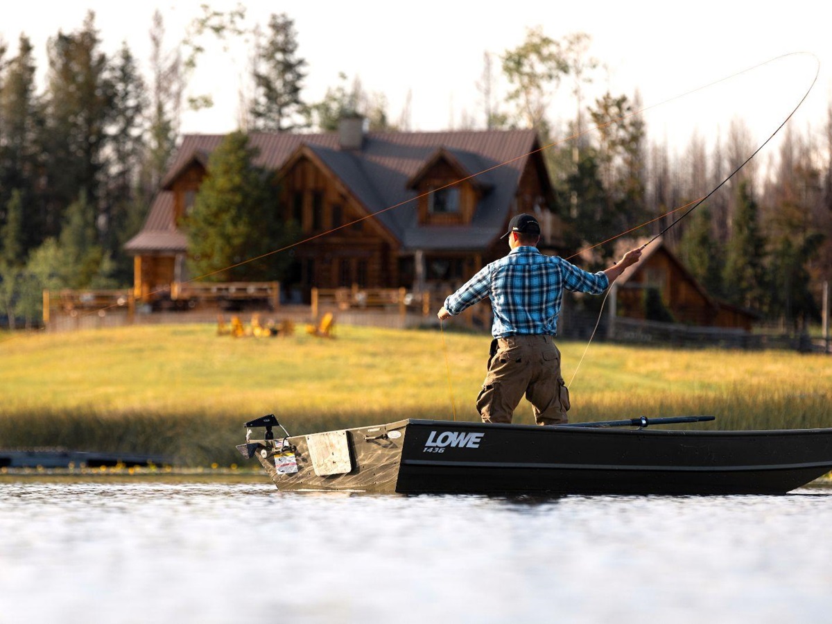 Fly fishing on the grounds of Siwash Lake Ranch in Canada's British Columbia