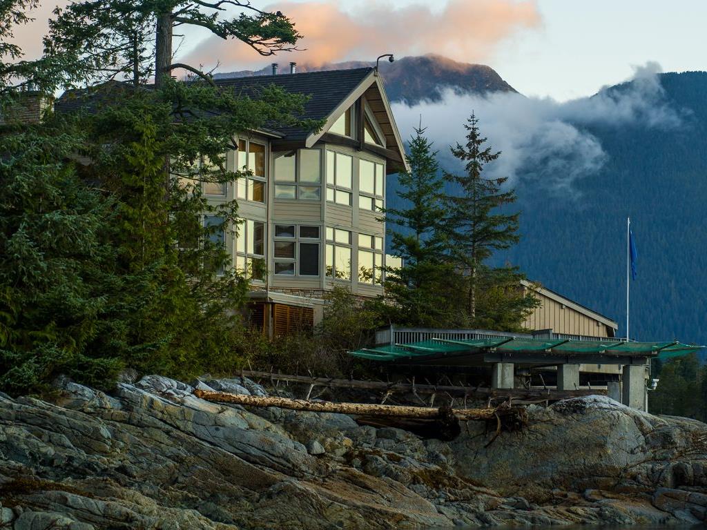 Exterior profile view of Sonora Resort in Canada's British Columbia