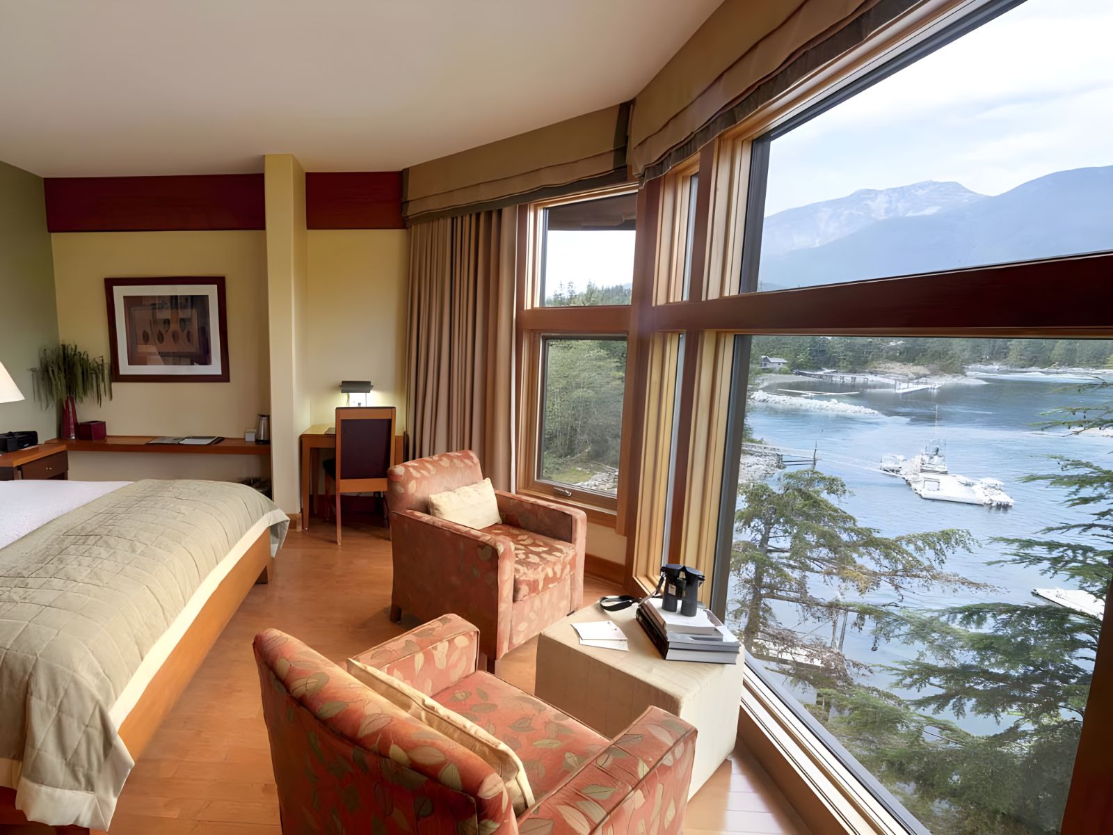 Guest suite living area at Sonora Resort in Canada's British Columbia