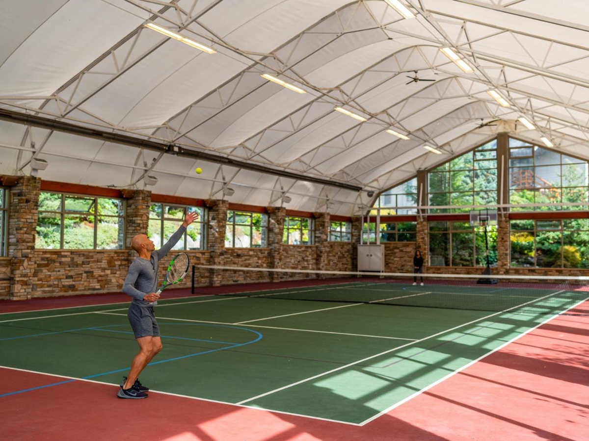 Tennis on the grounds of Sonora Resort in Canada's British Columbia