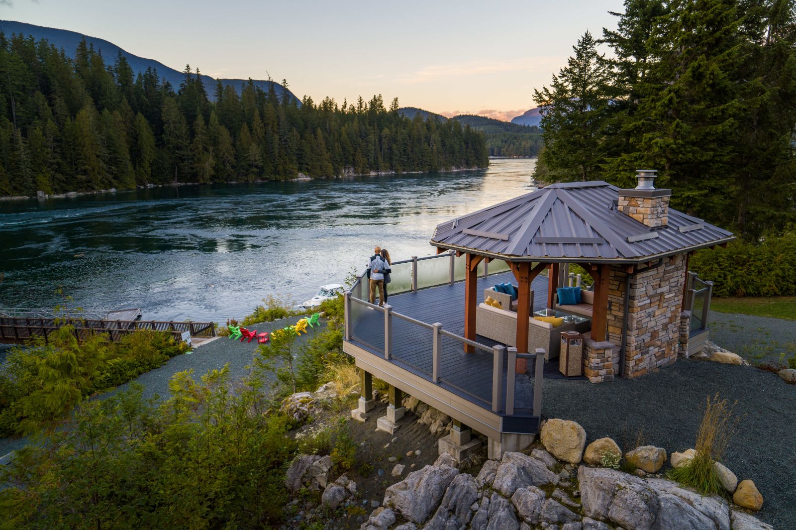 Viewpoint on the grounds of Sonora Resort in Canada's British Columbia