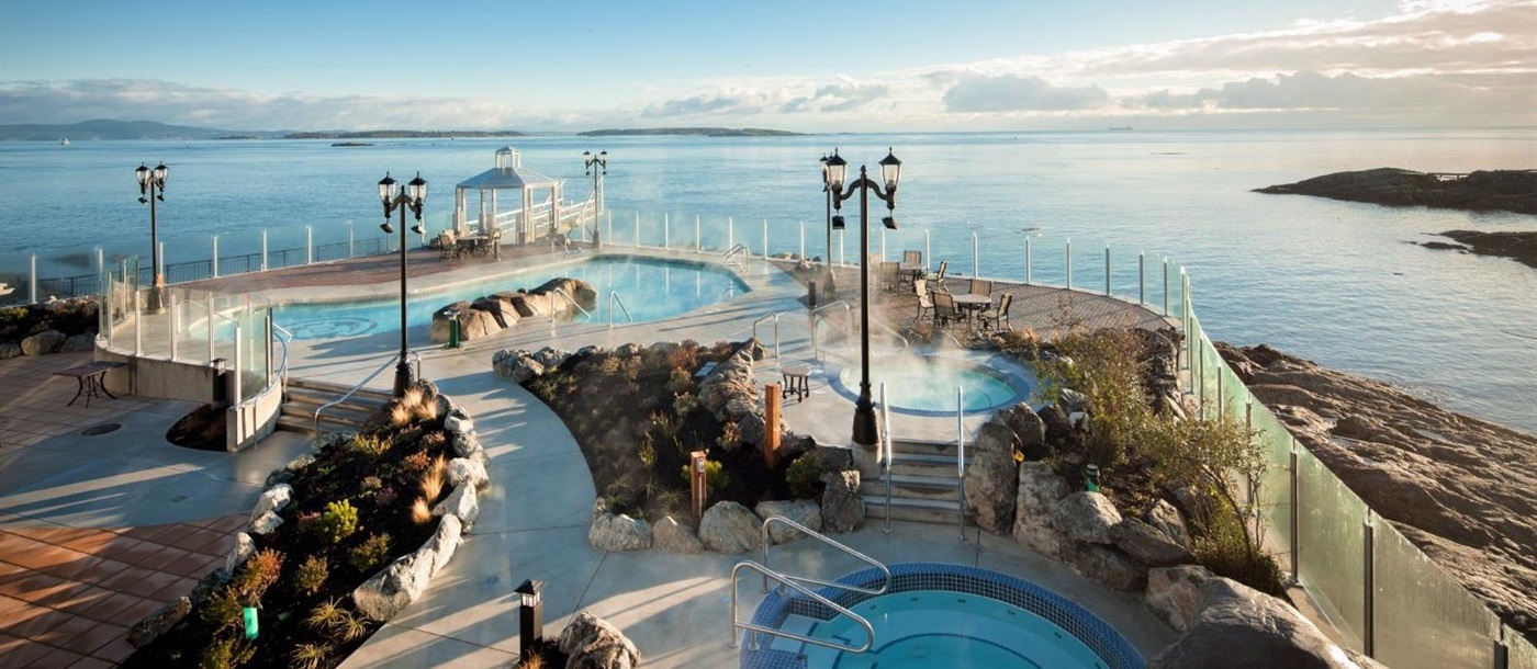 Mineral pools at The Oak Bay Beach Hotel on Vancouver Island in Canada