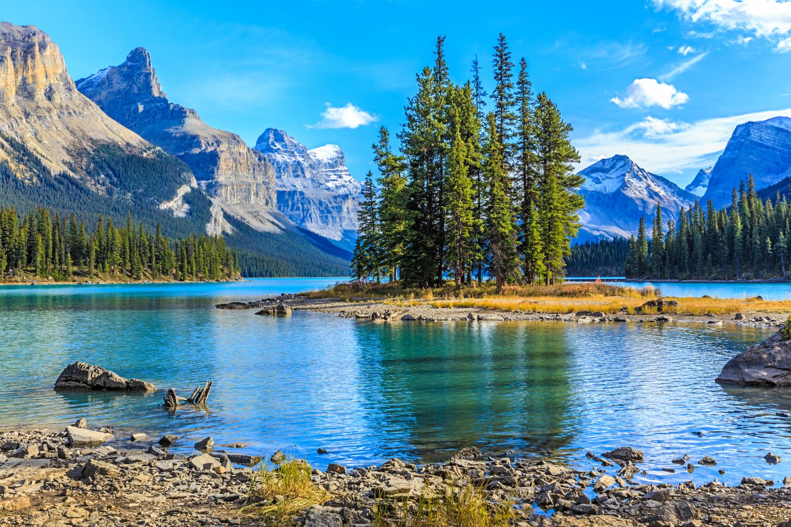 Spirit Island in Jasper National Park, Alberta