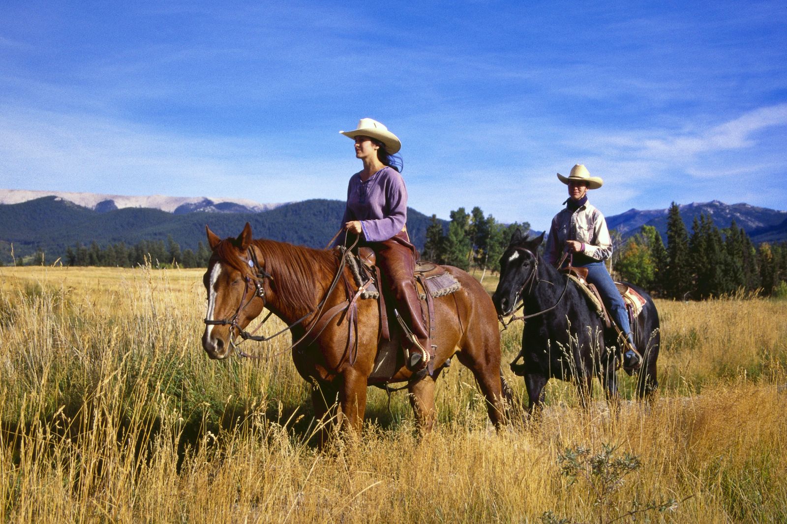 Riding at Echo Valley Ranch in Canada