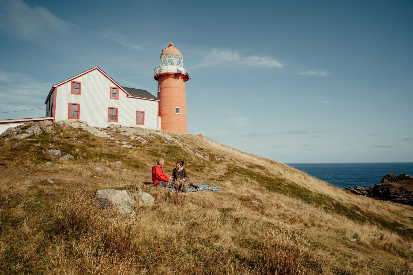 A lighthouse overlooking the ocean in Canada