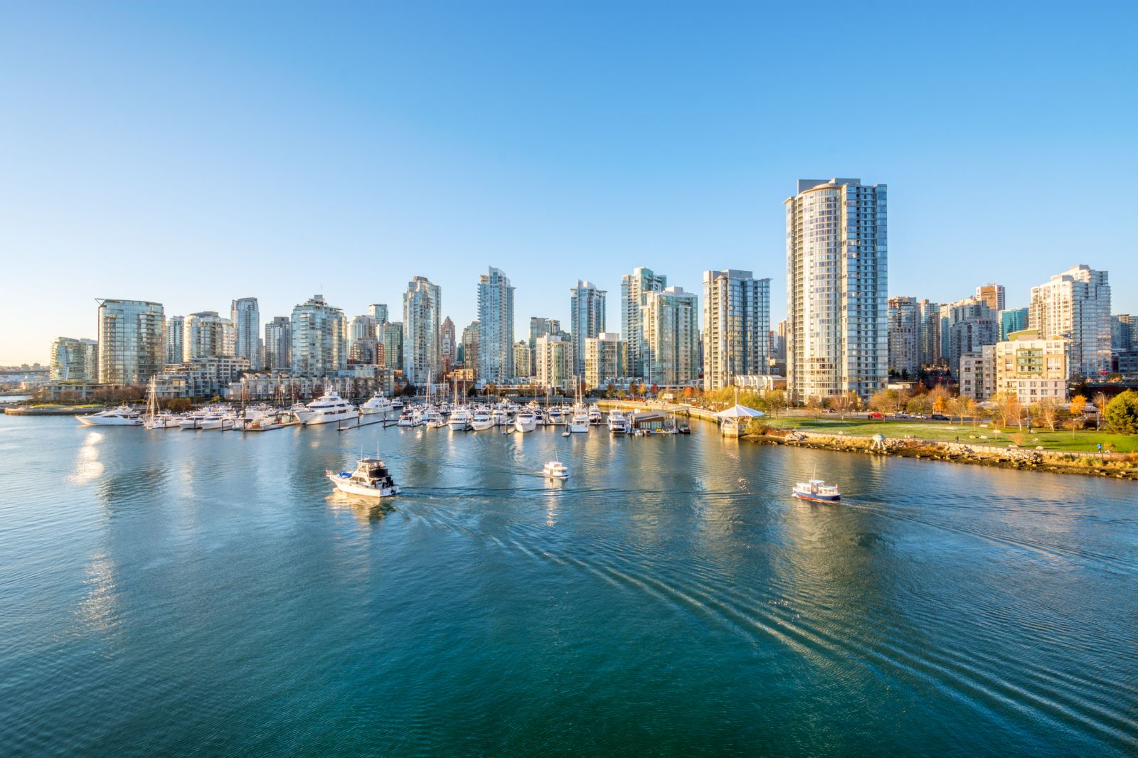 Skyline of Downtown Vancouver viewed from across the water