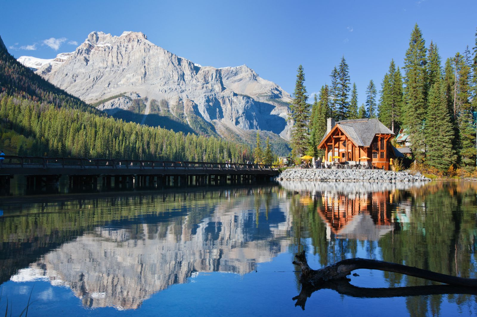 A cabin on Emerald Lake in Canada
