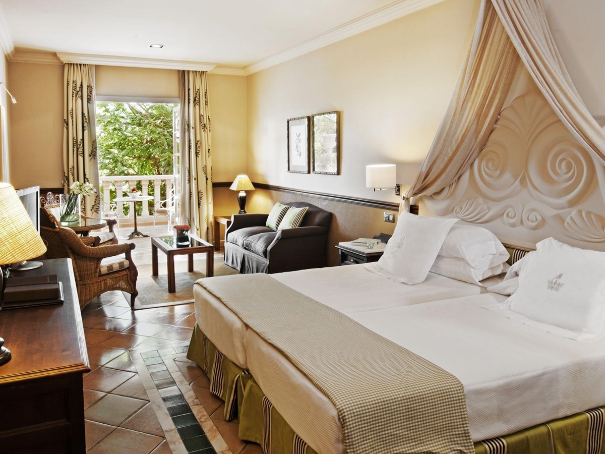 bedroom with double bed in Gran Hotel Bahia Del Duque in the Canaries, Spain