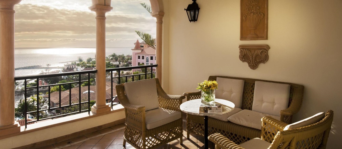 balcony in a junior suite at Gran Hotel Bahia Del Duque in the Canaries, Spain 