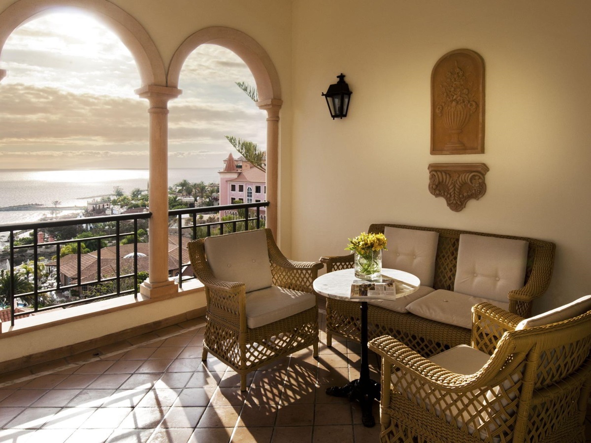 balcony in a junior suite at Gran Hotel Bahia Del Duque in the Canaries, Spain