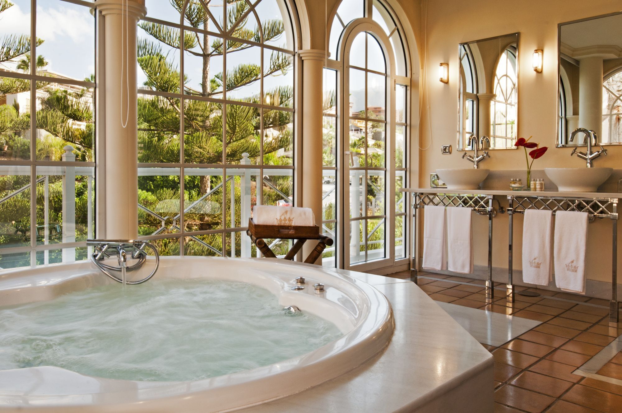 hot tub in a junior suite at Gran Hotel Bahia Del Duque in the Canaries, Spain 