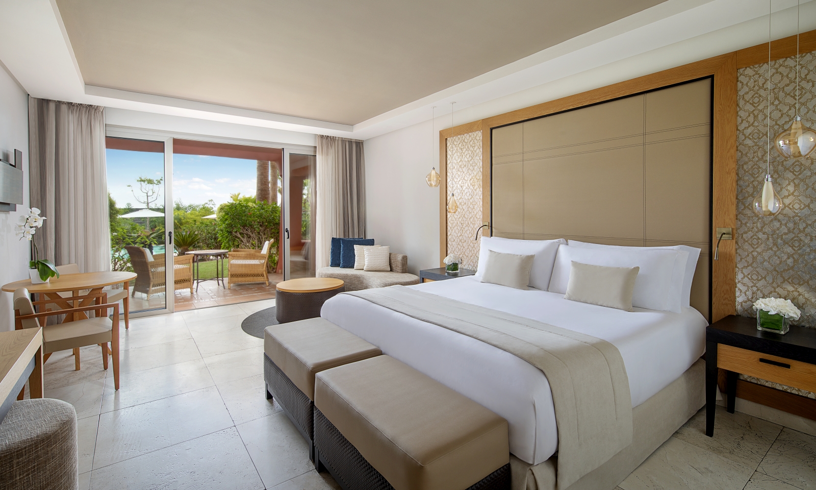 Deluxe Room with private terrace at luxury resort Ritz Carlton Abama on Tenerife
