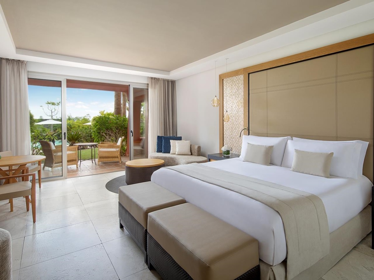 Deluxe Room with private terrace at luxury resort Ritz Carlton Abama on Tenerife