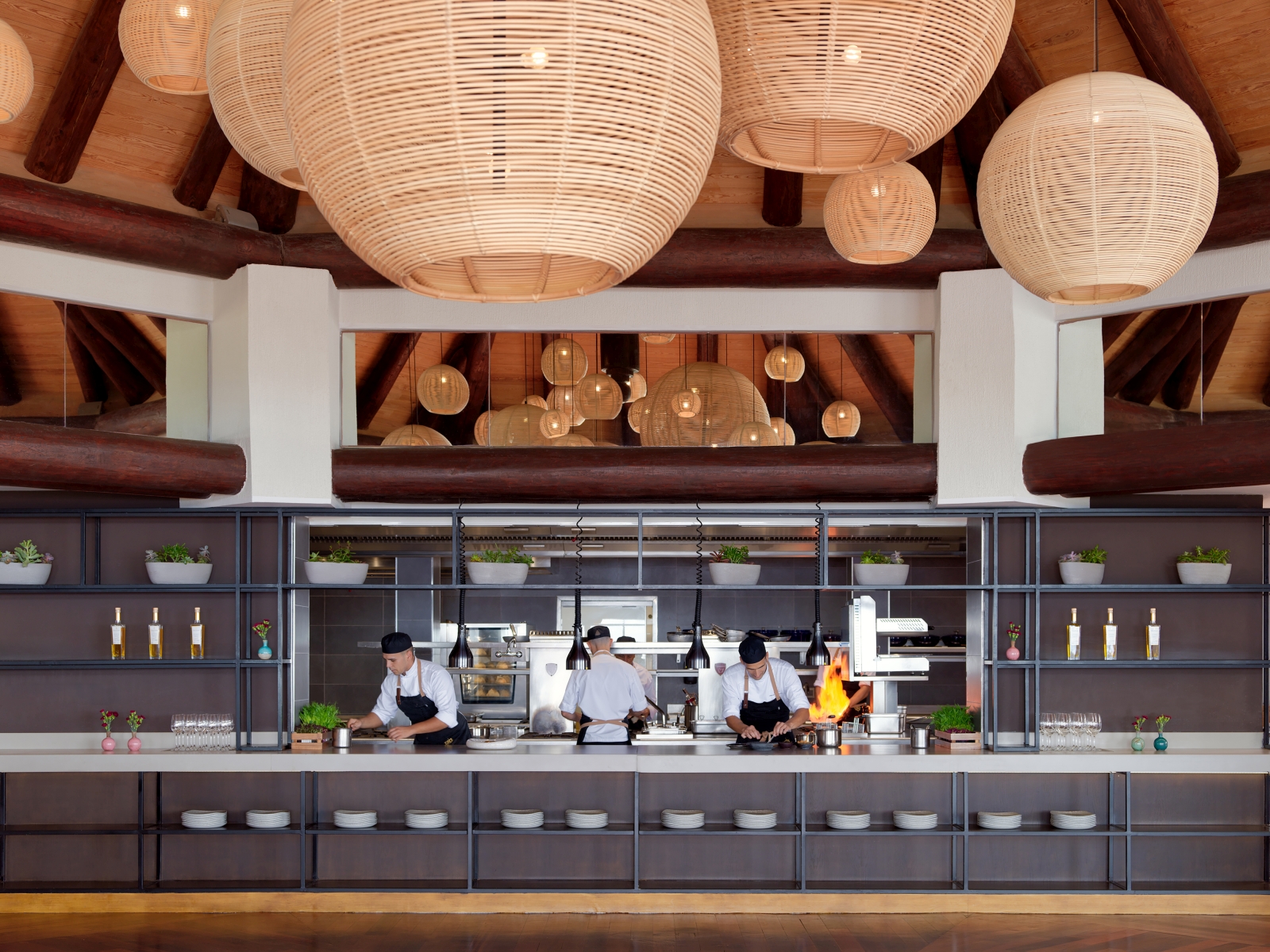 Live cooking station at luxury resort Ritz Carlton Abama on Tenerife