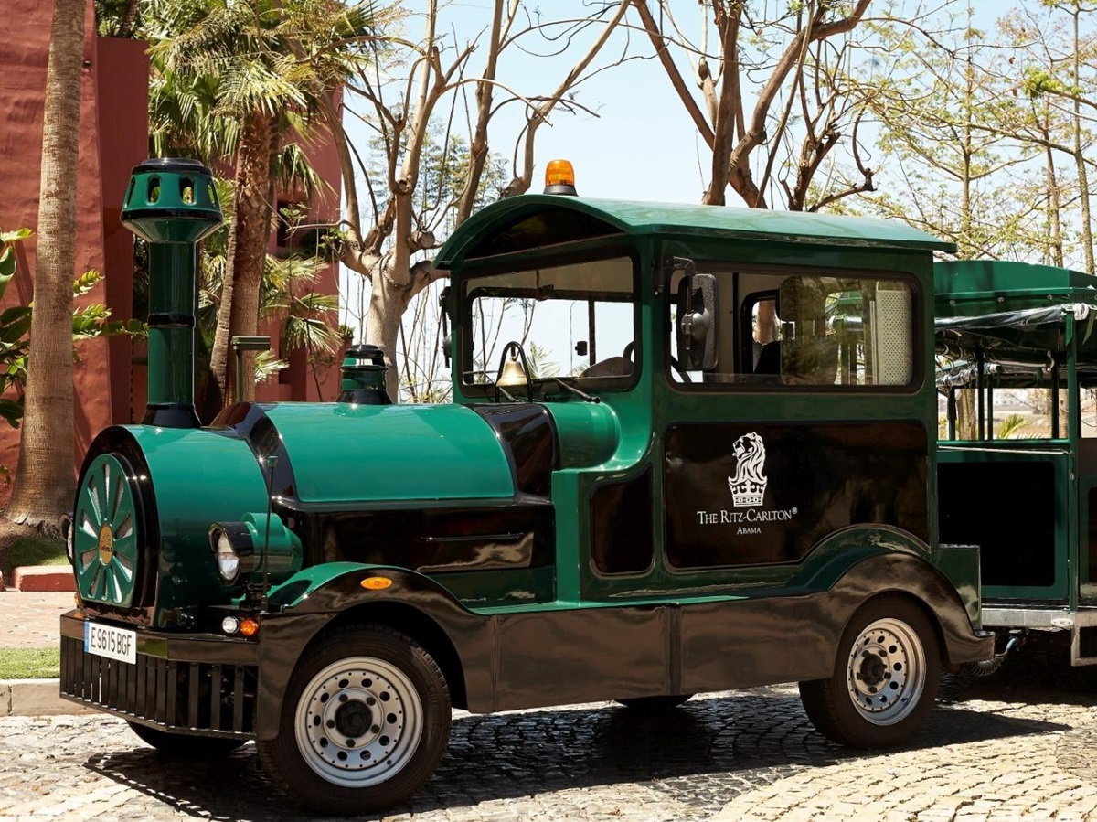 Miniature train of luxury resort Ritz Carlton Abama on Tenerife
